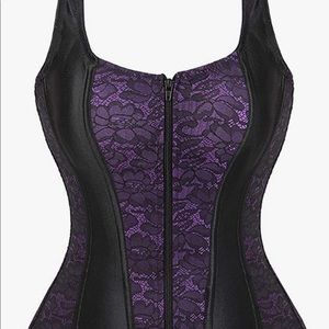 Women’s front zip over bust corset.